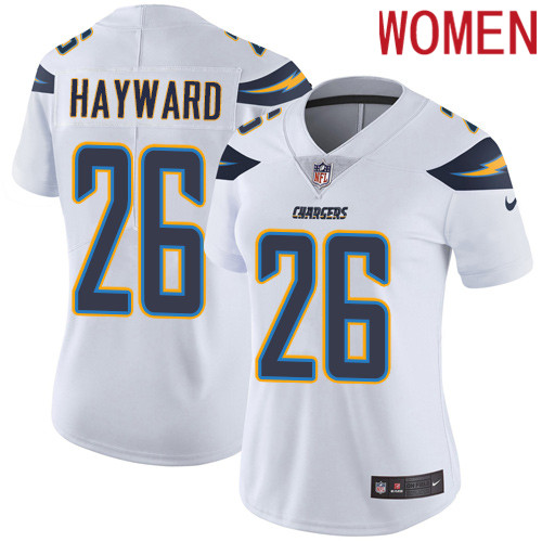 2019 Women Los Angeles Chargers #26 Hayward white Nike Vapor Untouchable Limited NFL Jersey->women nfl jersey->Women Jersey